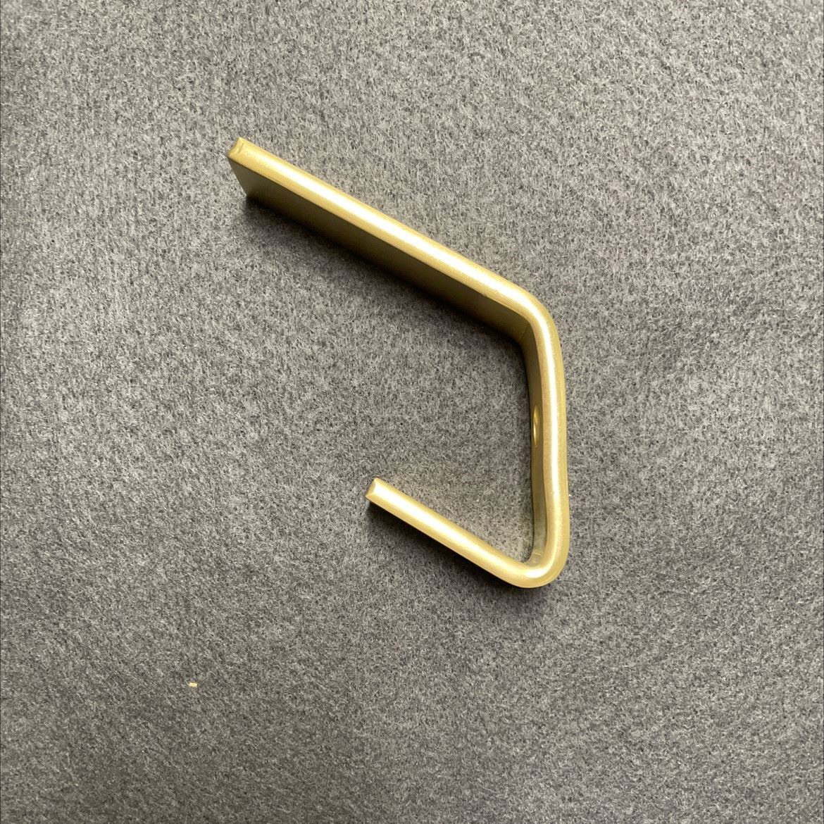 Flat Steel Hook W/Nib Satin Brass