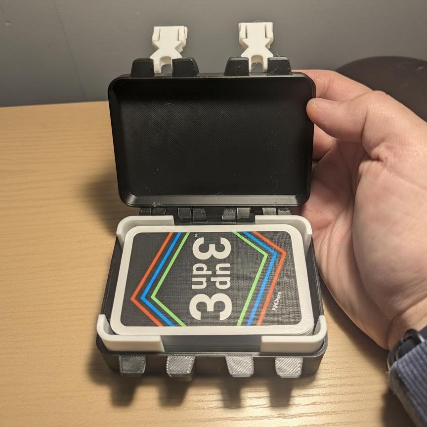 3 Up 3 Down Card Game Box – 3D Printed Travel Case