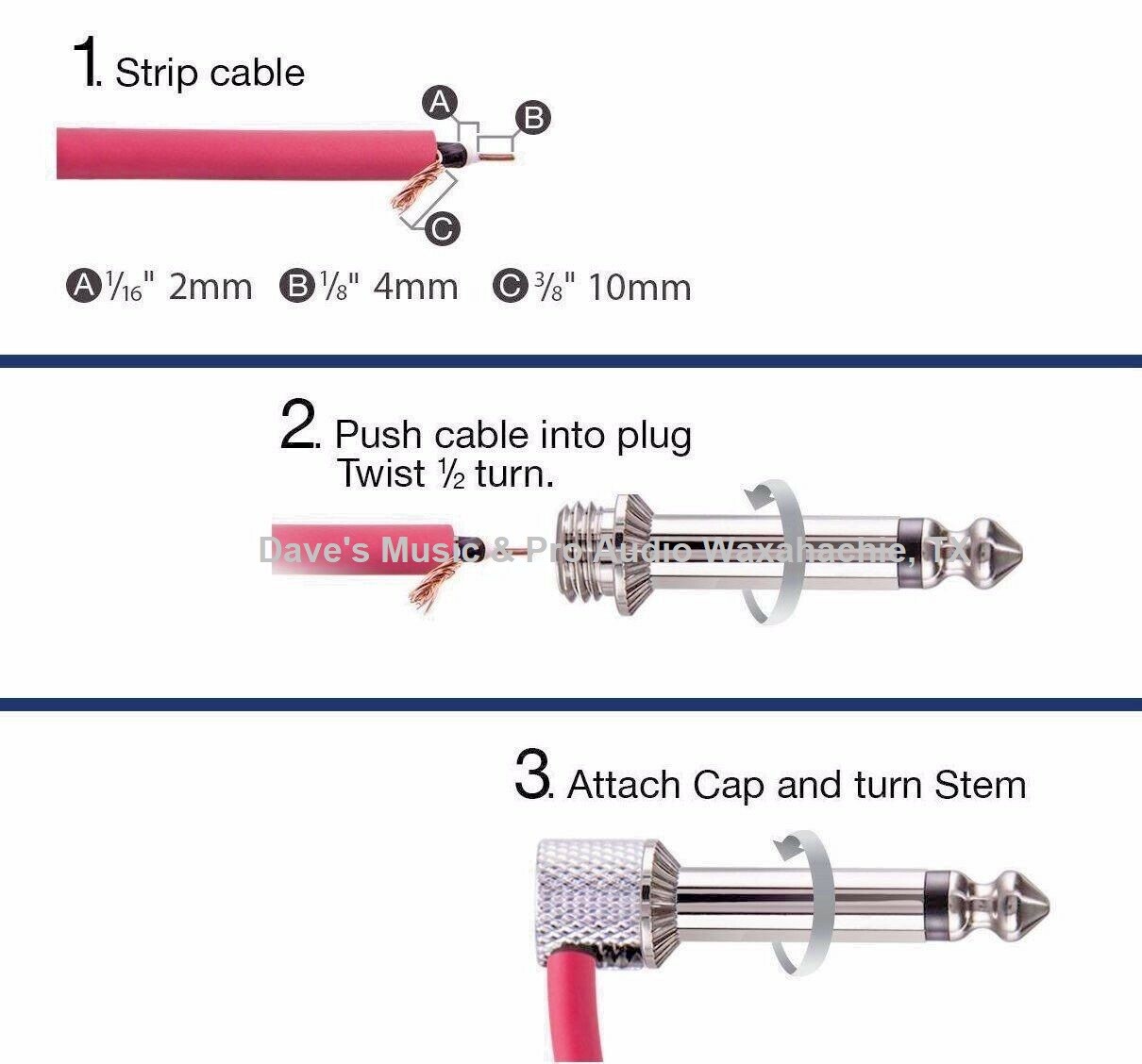 10 Lava Cable Tightrope V2 Right Angle Plugs For Tightrope Cable (10 Pack)