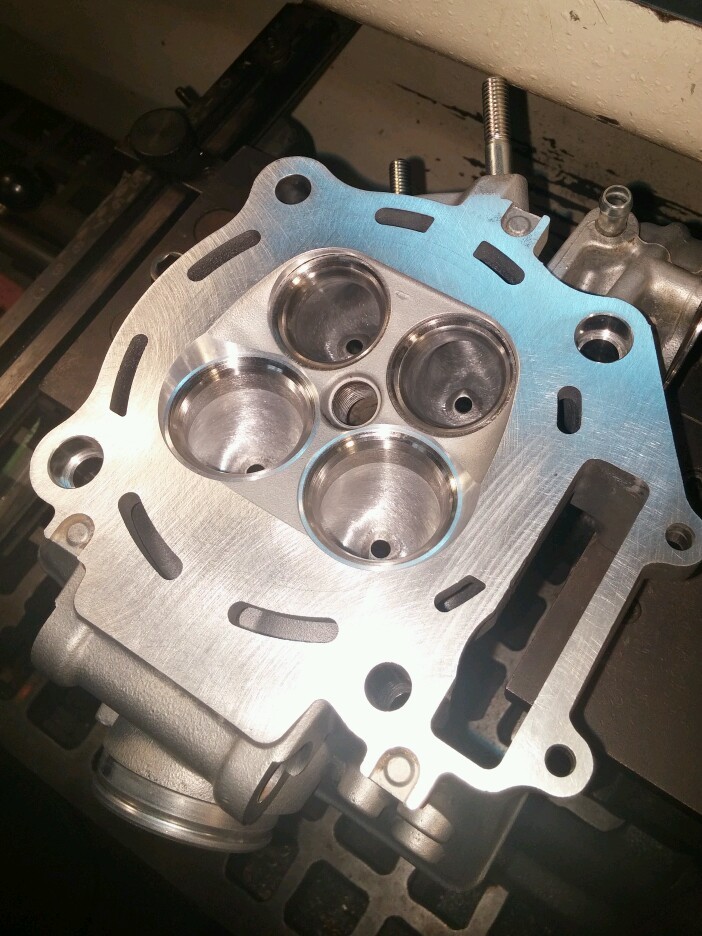 Honda TRX450R TRX450ER Cylinder Head Rebuild Valve Seat Cut trx 450 r er