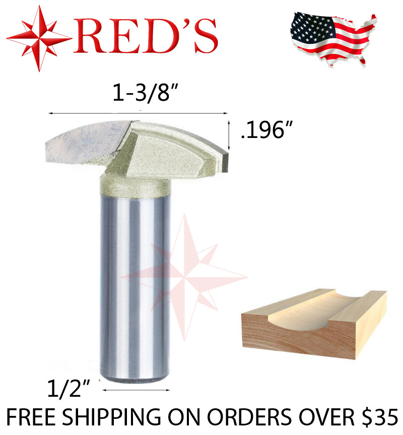Tideway Carbide PRO LC18262208 1-3/8" Cove Crown or Bowl 1/2" shank router bit