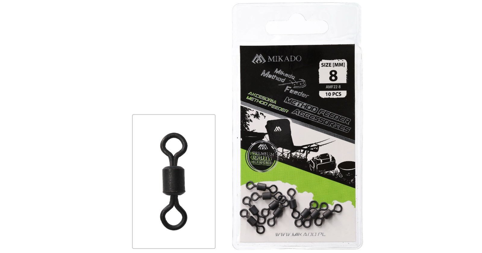 Mikado Method Feeder Fishing Barrel Swivel Size 8 - 10 Pack - *Free Shipping*