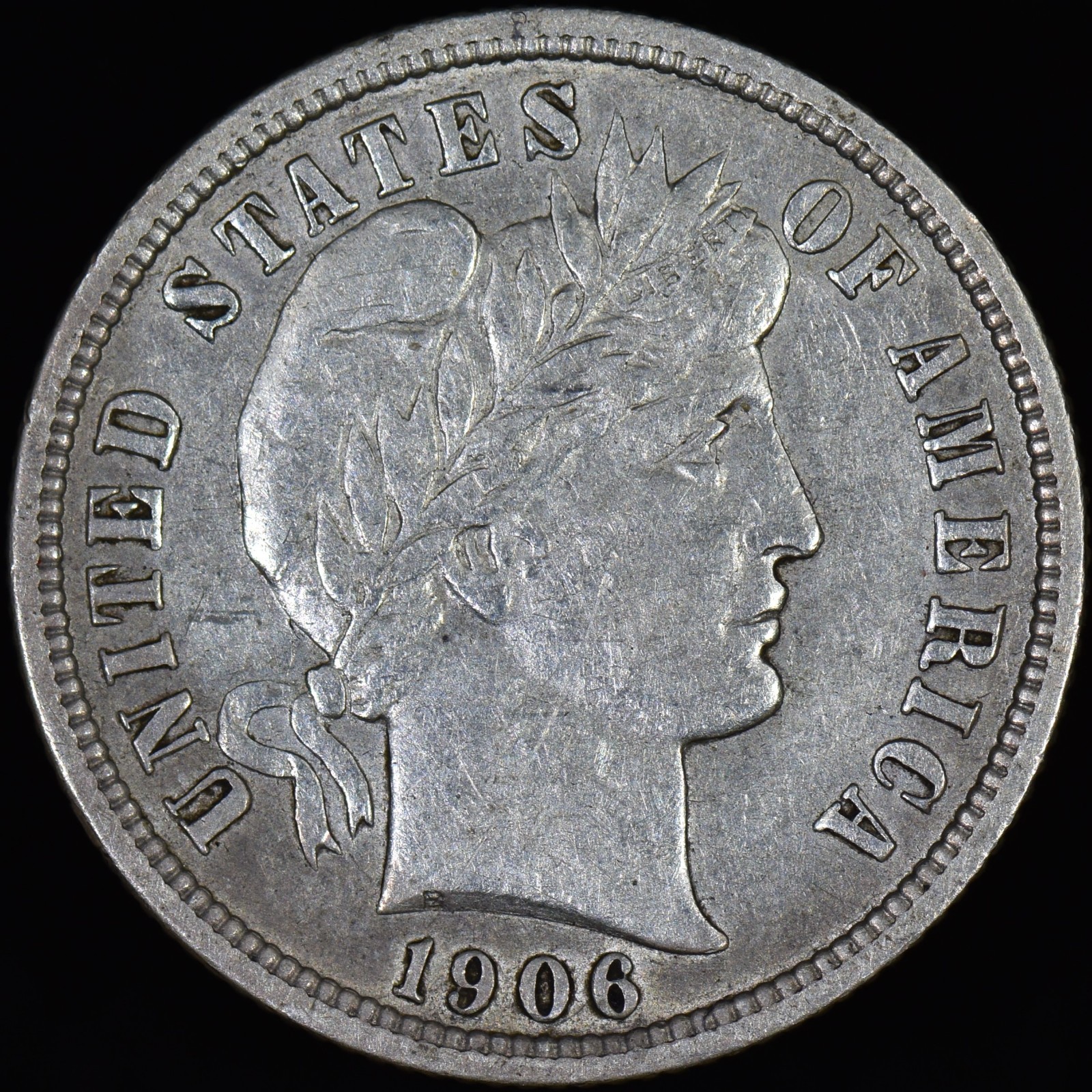 1906-P BARBER DIME ✪ XF EXTRA FINE DETAILS ✪ 10C SILVER COIN BI ◢TRUSTED◣