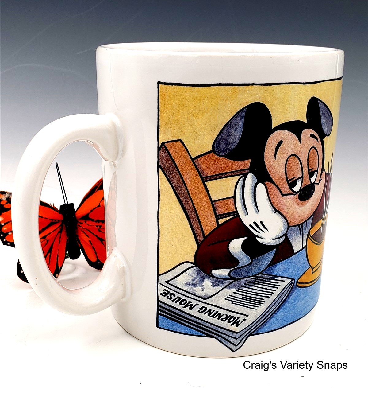 DISNEY Mickey Morning Mouse Ceramic Mug, LARGE UNUSED