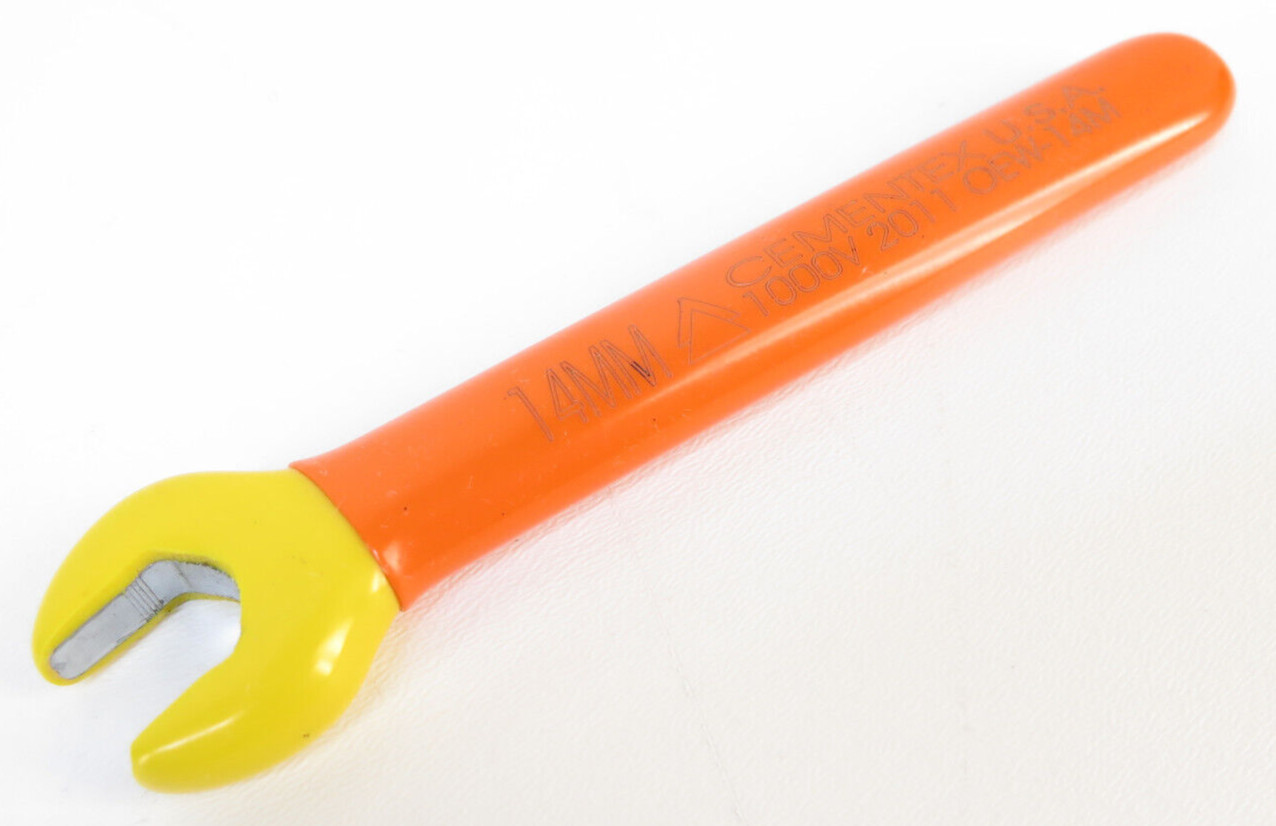 Cementex OEW-14M 14mm Double Layer Insulated Open End Wrench 1000 VAC/1500 VDC