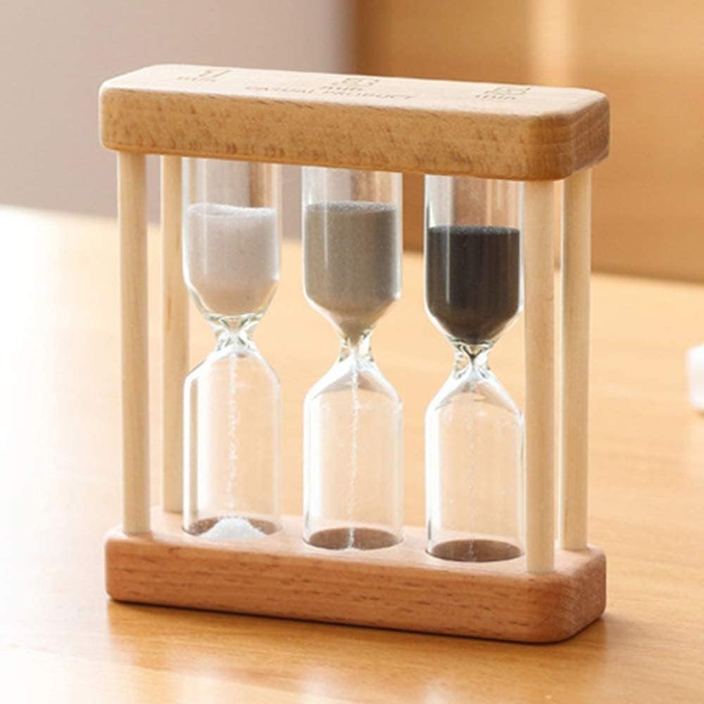 1/3/5 Minute Wooden Sand Glass Hourglass Timer Clock Home Decor