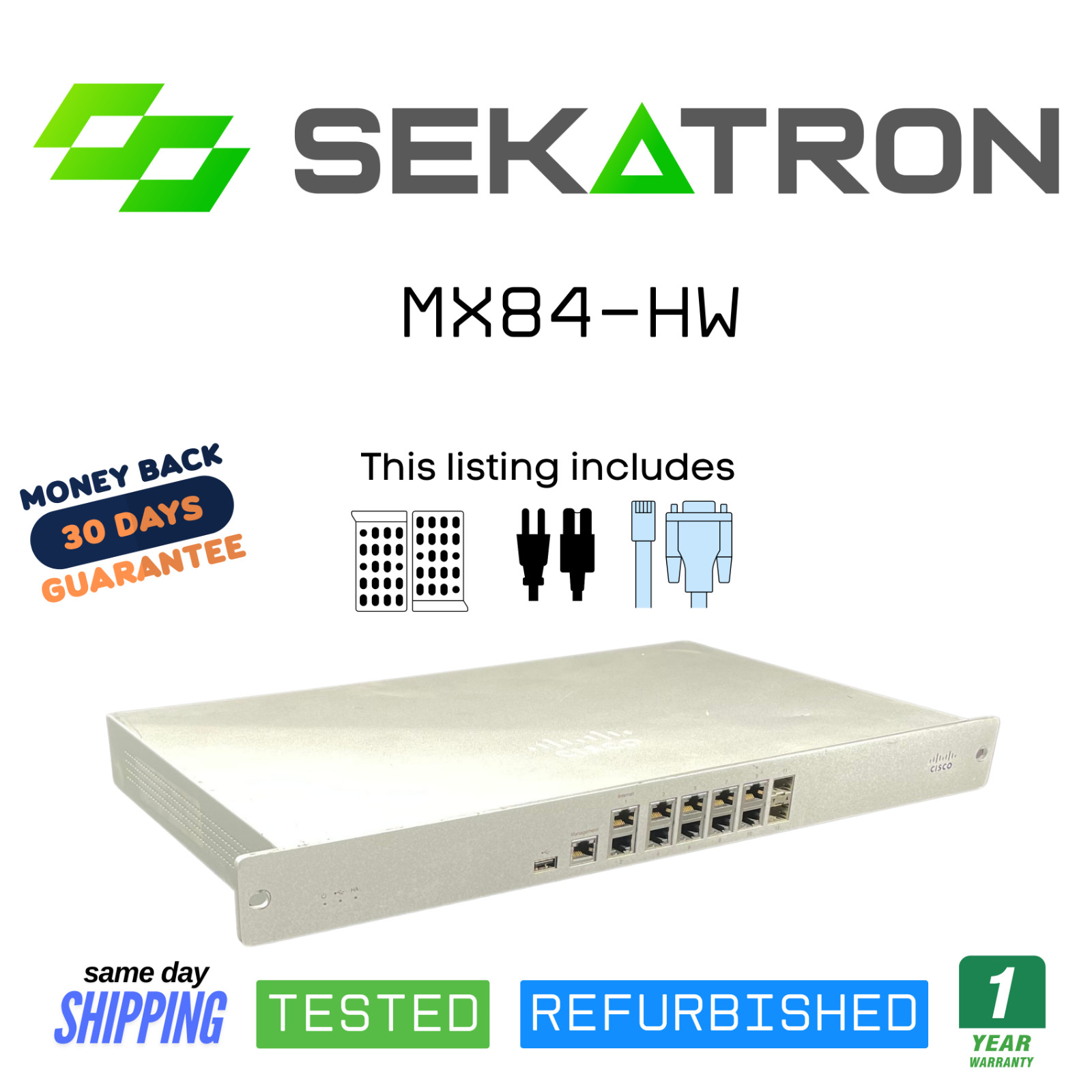 ♻️ Cisco Meraki MX84-HW Cloud-Managed Security Appliance SD-WAN ⚡Fast Shipping