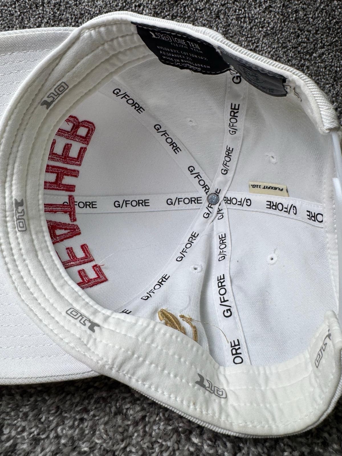G/Fore Hat Cap Snapback One Size White Golf Hat Adjustable FEATHER