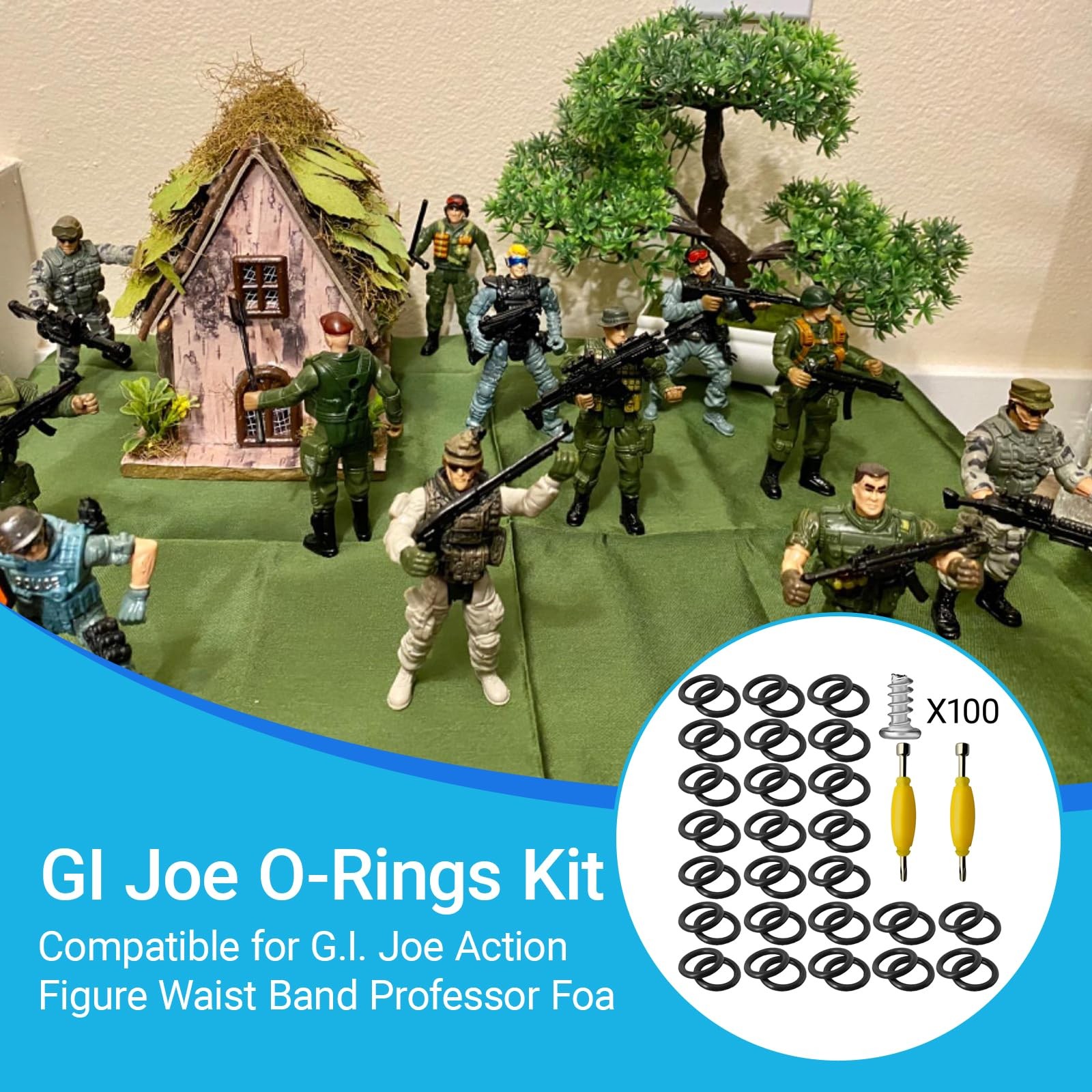 50-Pack GI Joe O-Rings+ 100 Screws + 2