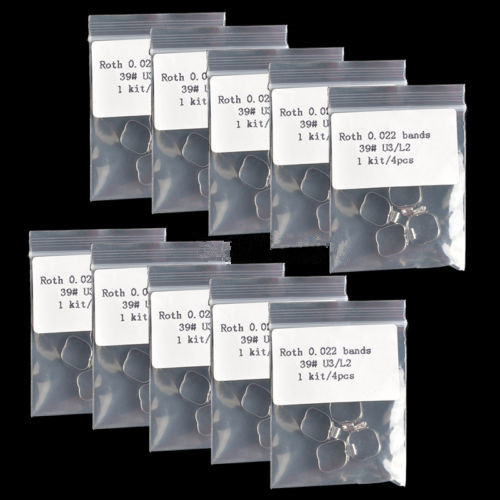 10 Pack Dental Ortho 1st Molar Roth.022 Bands Prewelded Buccal Tube U3/L2 29-43+