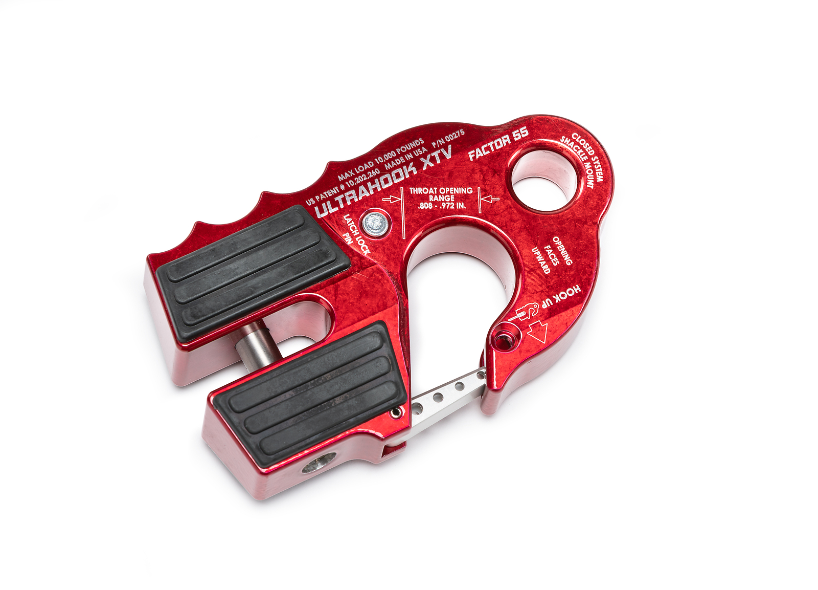 Factor 55 00275-01 ULTRAHOOK XTV WINCH HOOK WITH SHACKLE Mount RED