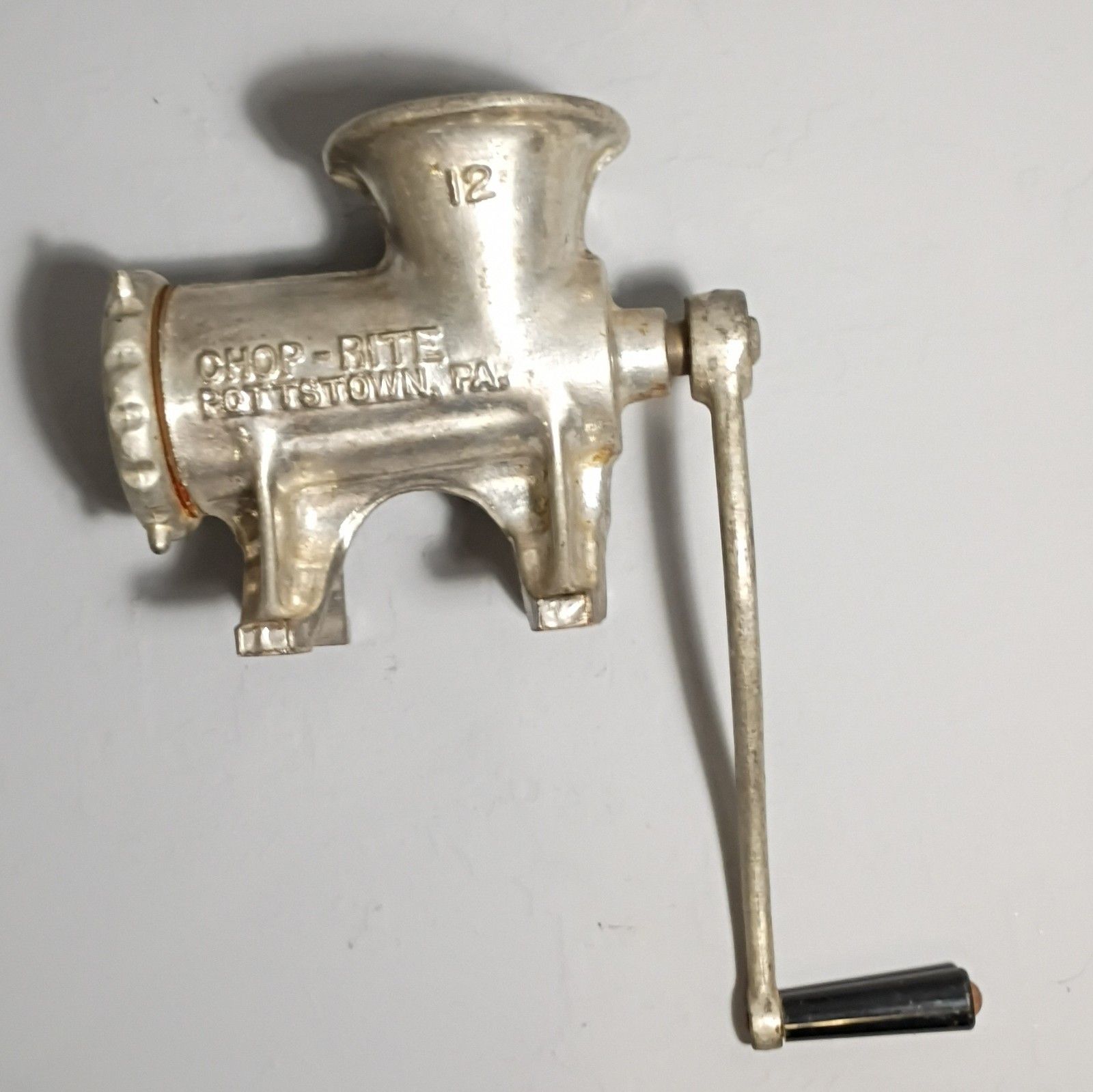 Chop Rite Pottstown PA Cast Iron Meat Grinder #12 Sausage Mincer Table Mount