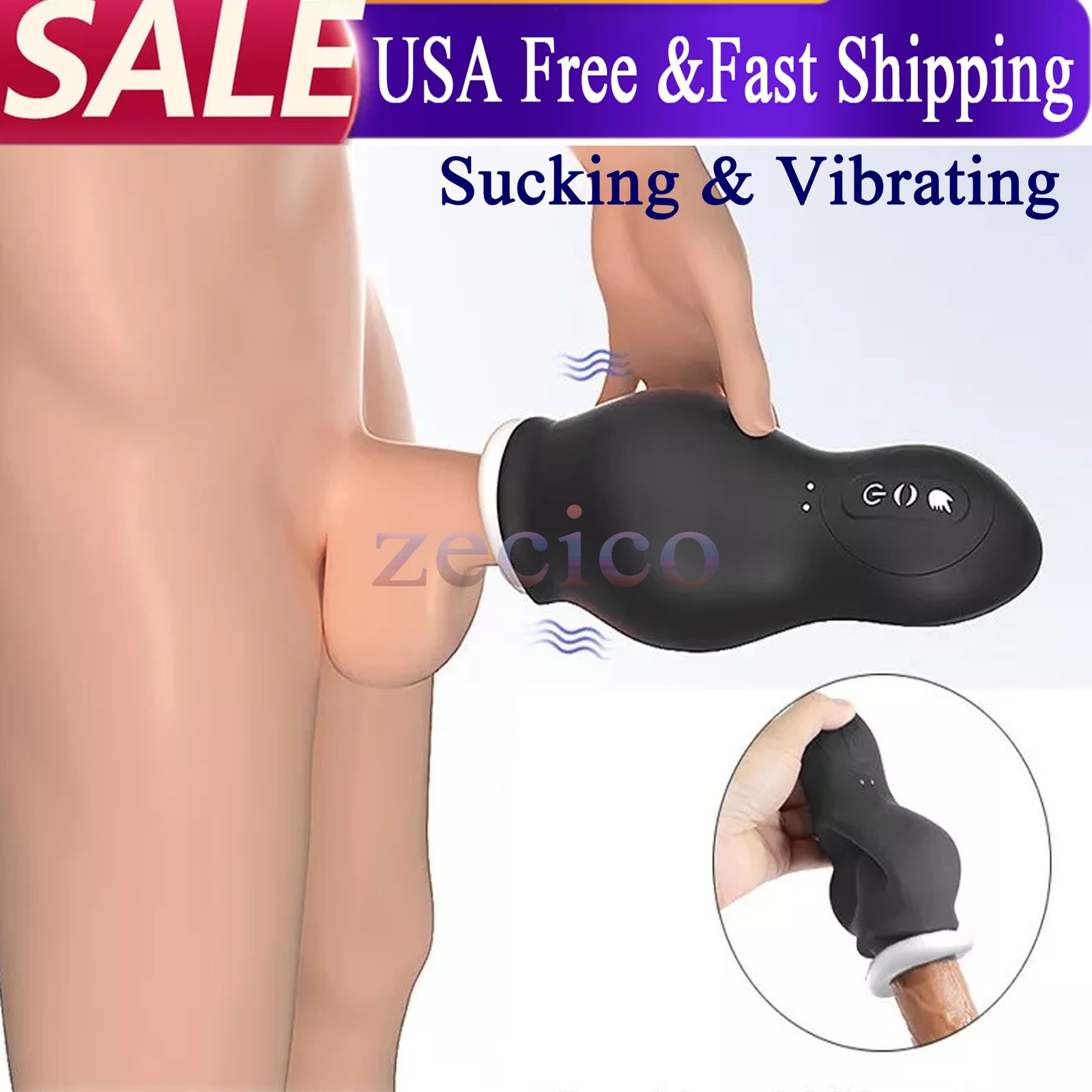 Male Masturbaters Automatic HandsFree Sucking Mastubator Cup Sex Toys for Men