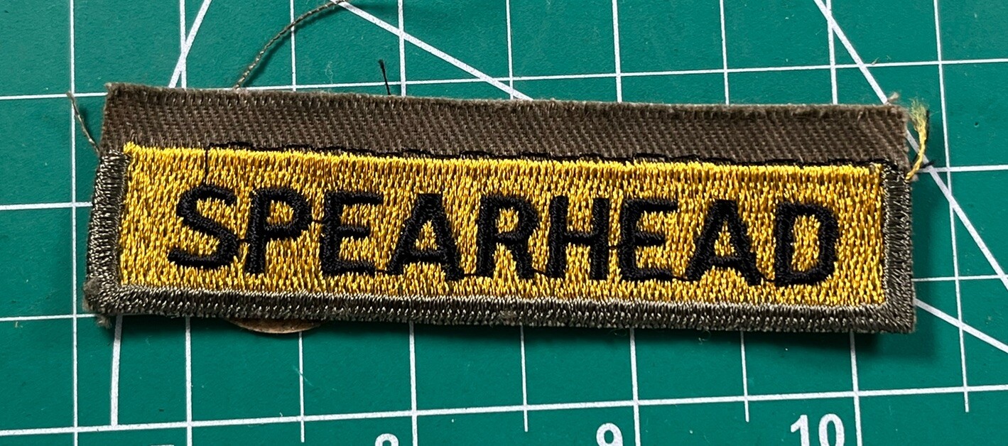 WWII / Post War Armored Spearhead Patch Tab