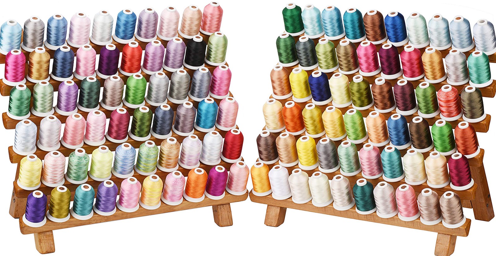 Simthread 120 Madeira Colors Polyester Machine Embroidery Thread Kit 550Y(500...
