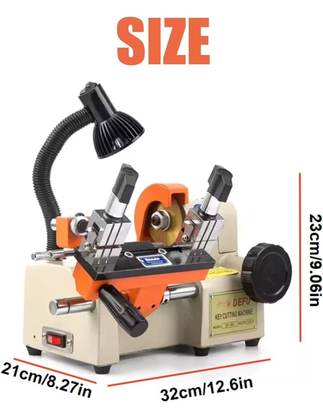 Key Cutting Machine with LED Lighting, Automatic Key Cutter, High Precision...