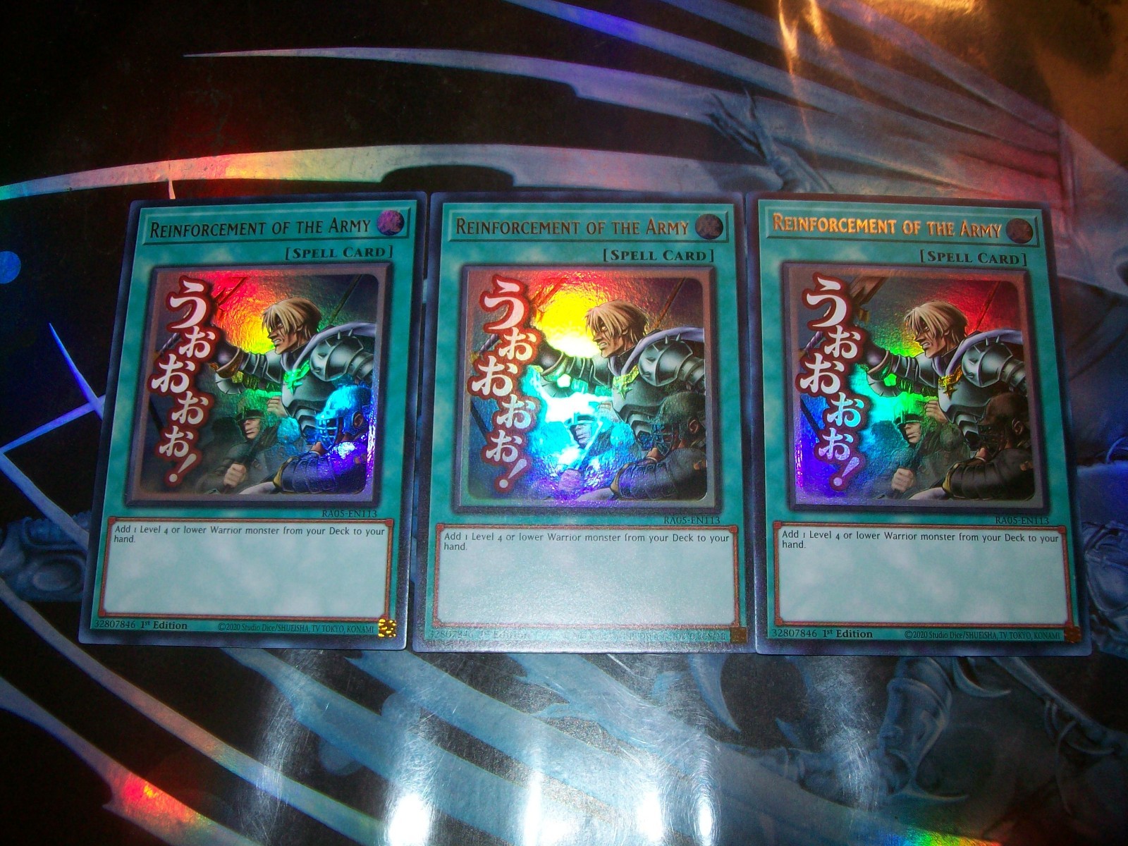 3x Reinforcement of the Army 1st Edition Ultra Rare RA05-EN113 Yu-Gi-Oh!
