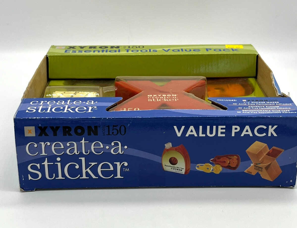 VTG NOS XYRON Create a Sticker Model 150 Essential Tools Value Pack Circa 2003!