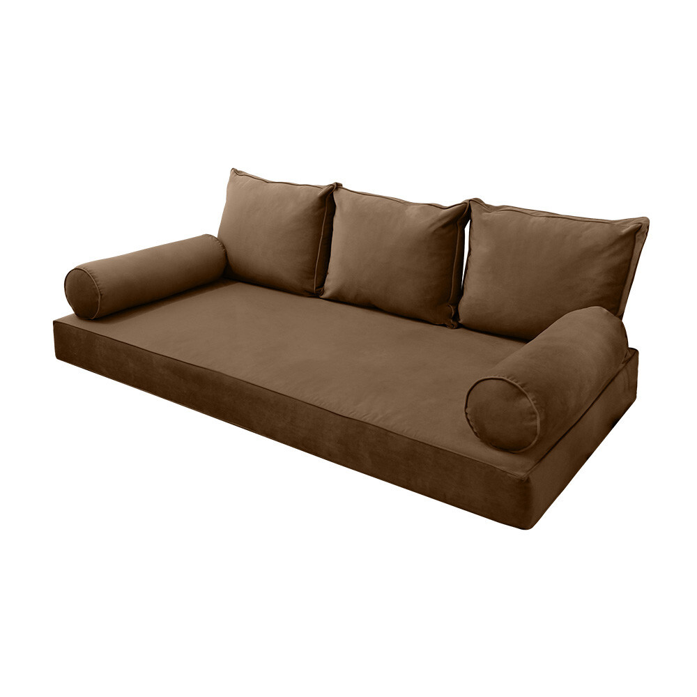 |SLIPCOVER ONLY| S.V3 Velvet Daybed Mattress Pillow Pipe Trim Twin-XL AD308