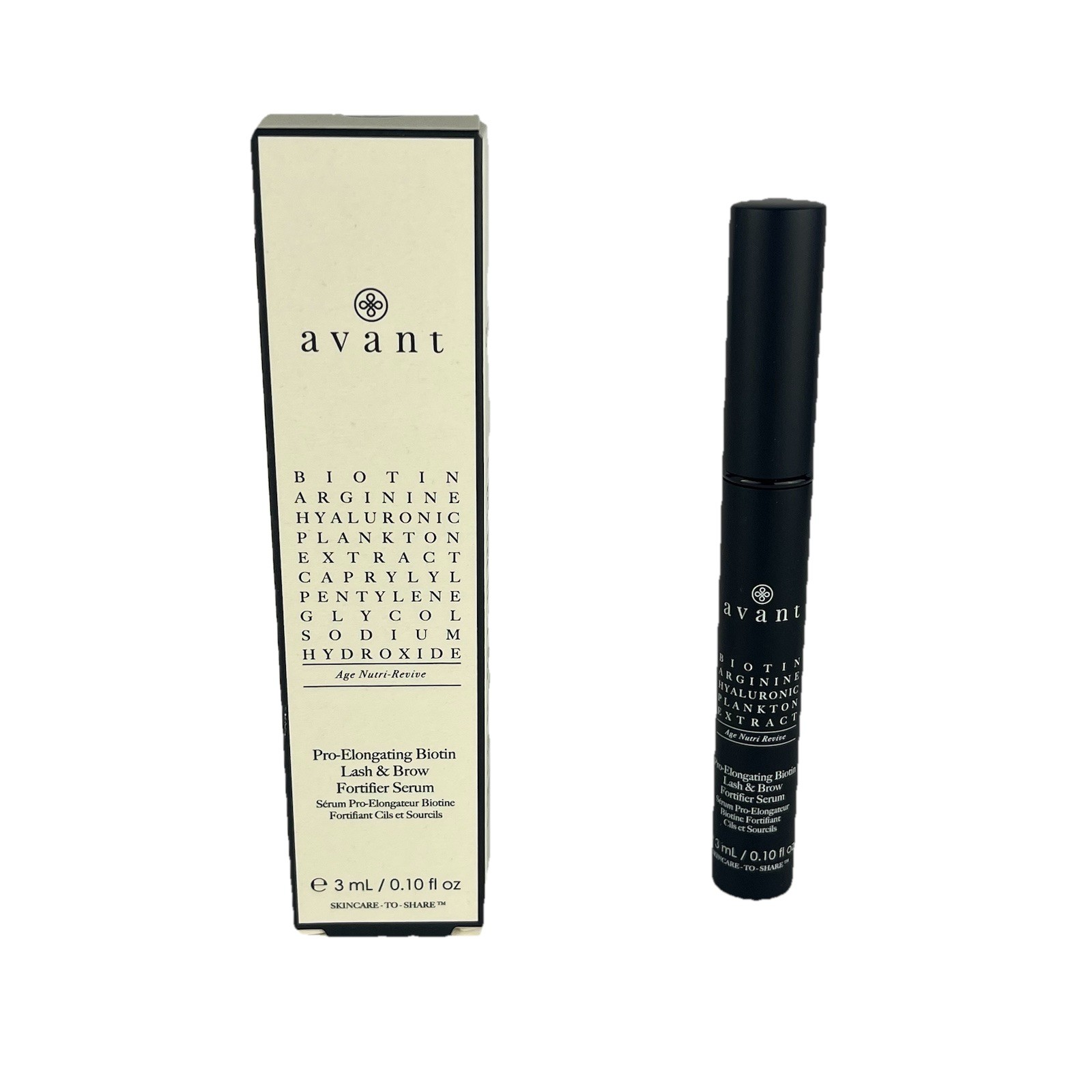 Avant Pro-Elongating Biotin Lash & Brow Fortifier Serum - Full Size .10oz/3ml