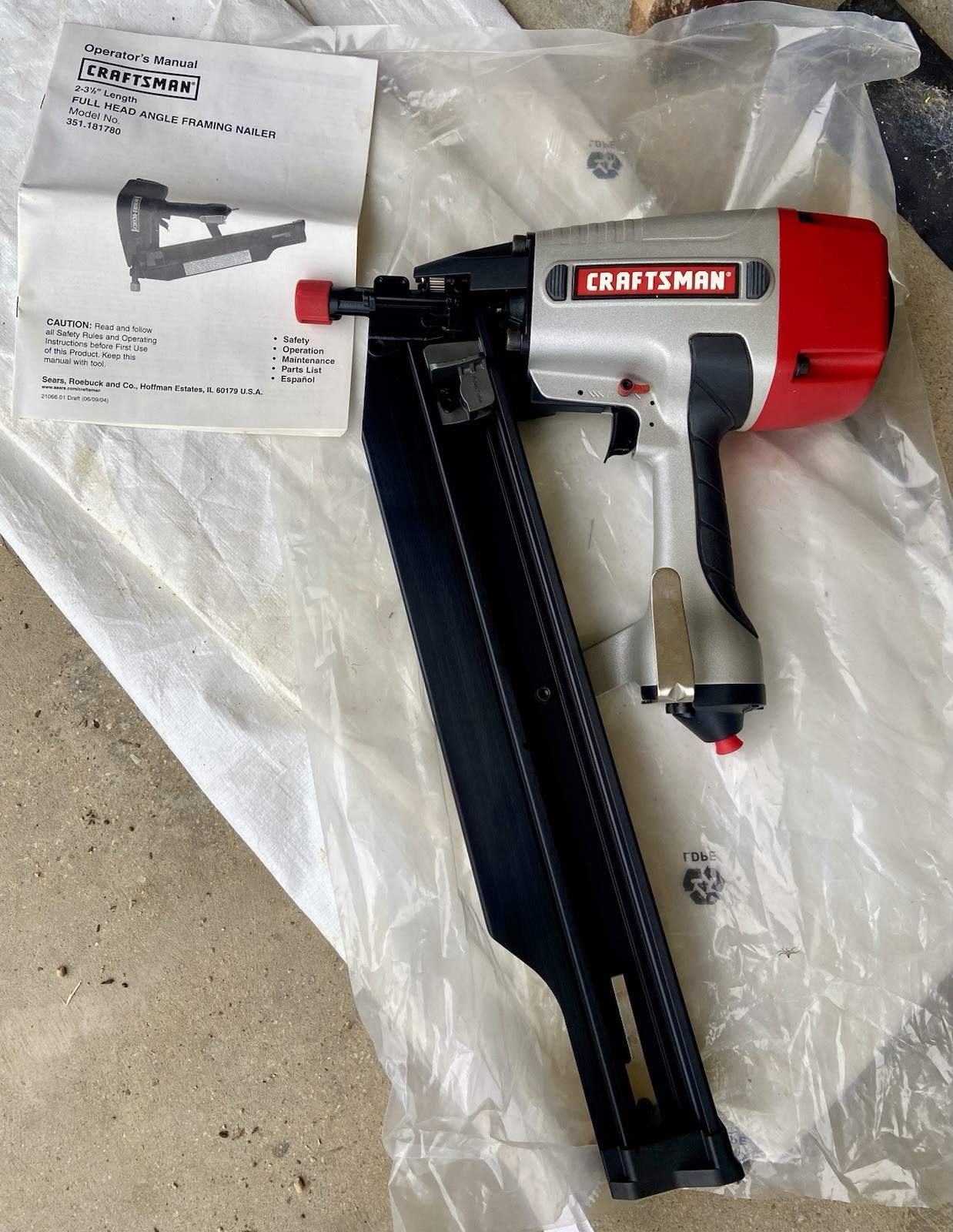 Craftsman Full Head Angle Framing Nailer 2-3 1/2