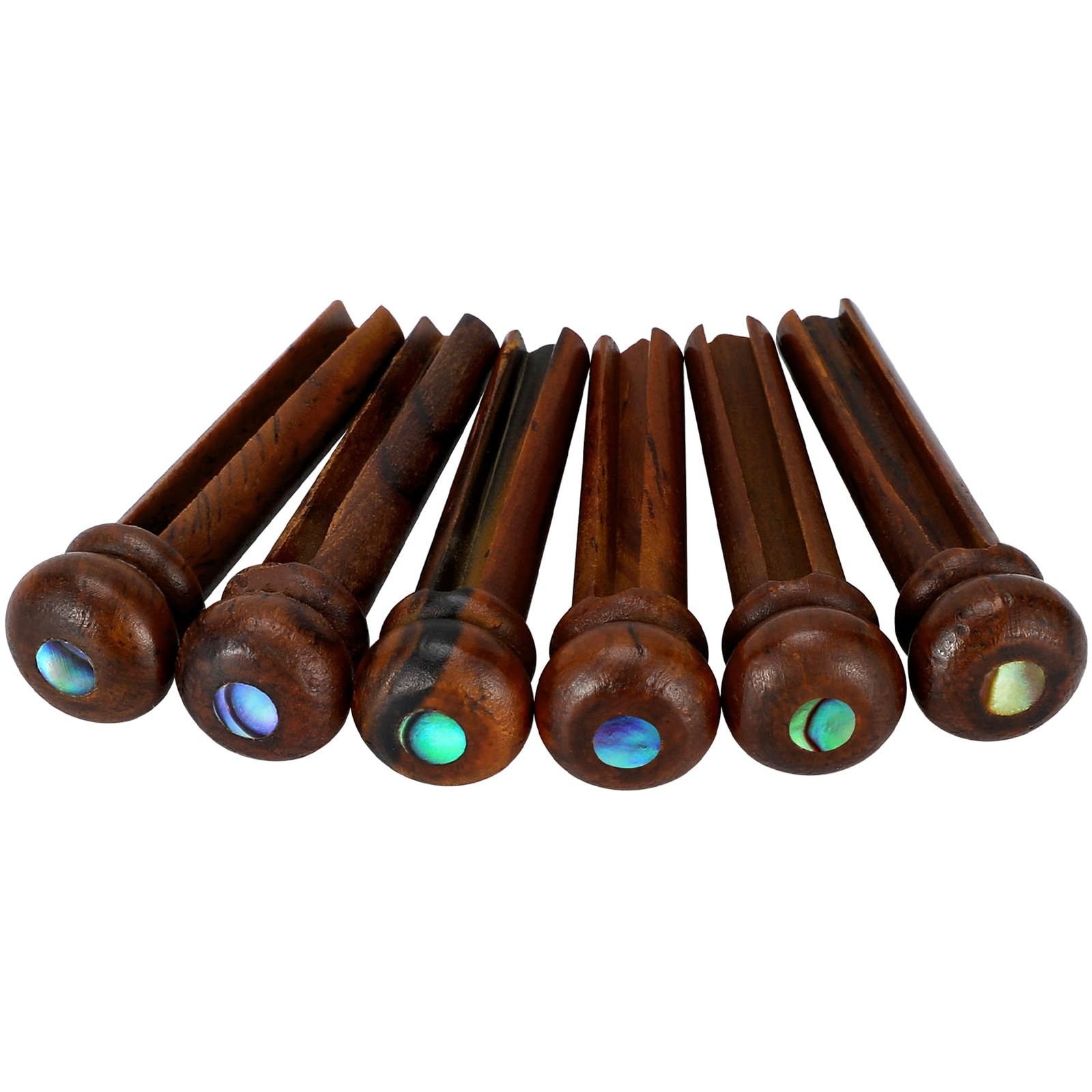 Blisstime 6Pcs Rosewood Guitar Bridge Pins Inlaid Abalone Dot Acoustic