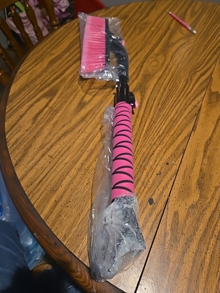 Pink 42.2 Inch Snow Brush and Ice Scraper for Cars, SUV, Truck, Jeep