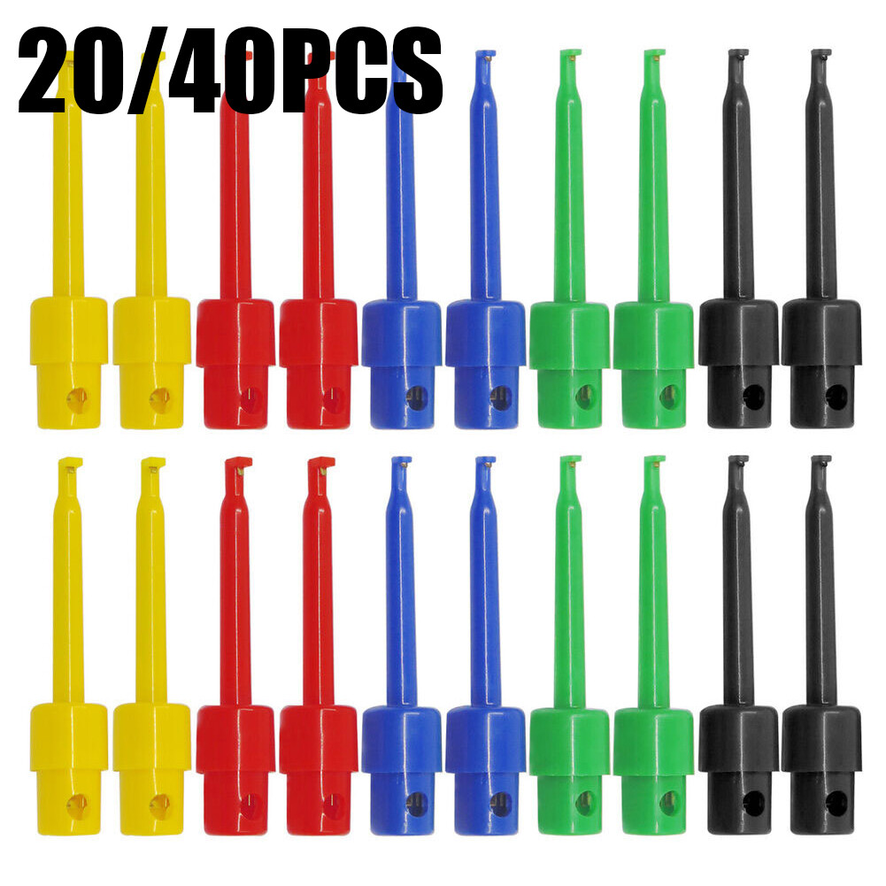 20/40PCS SMD IC Test Hook Clip Mini Grabber Insulated Copper for DIY Electrical#