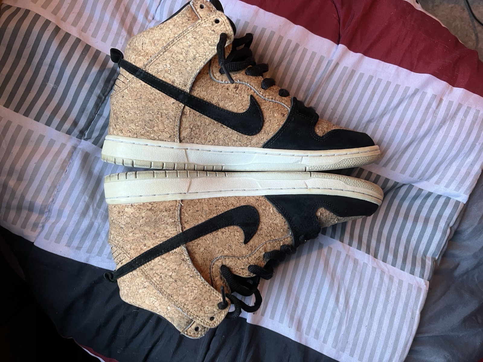 Nike SB Dunk High Skateboarding Shoes Cork Beige/Black US 10.5 Medium