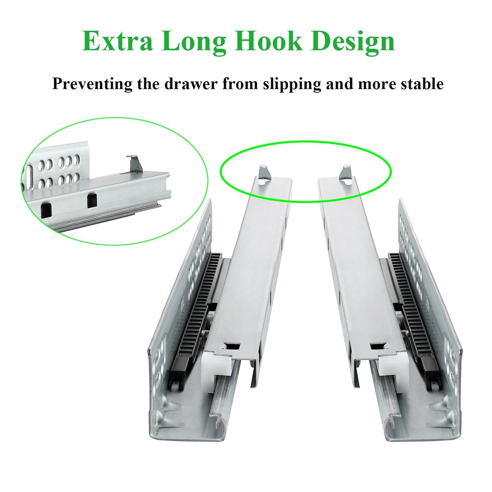 6 Pair 12 Inch Soft Close Undermount Drawer Slides Full Extension Bottom Mount
