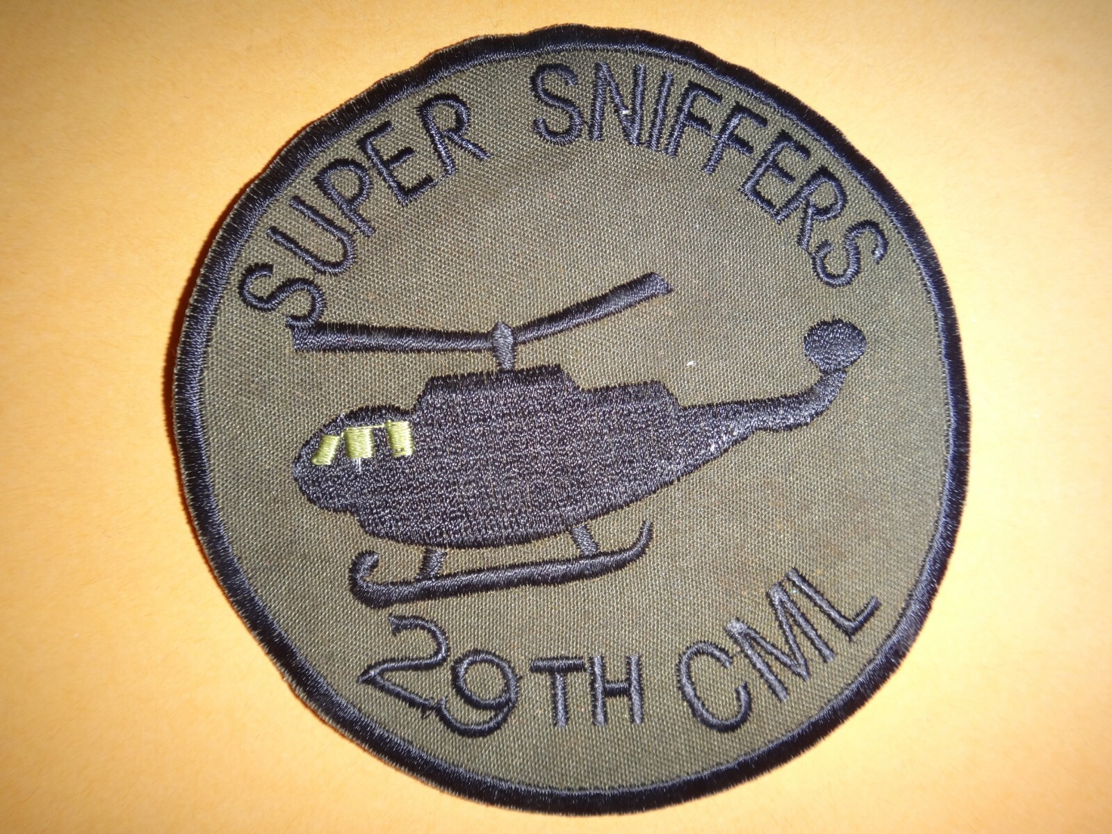 US 29th CML Helicopter "SUPER SNIFFERS" Vietnam War Subdued Patch