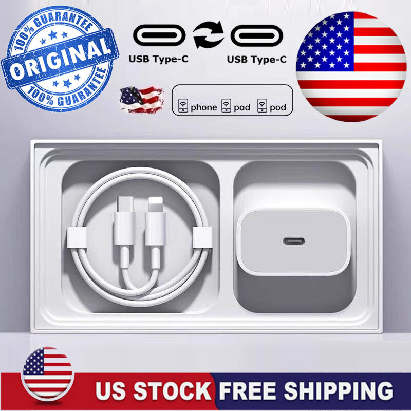Original USB-C Fast Charger For iPhone 17 e 16 15 14 13 Pro Max Air Type C Cable