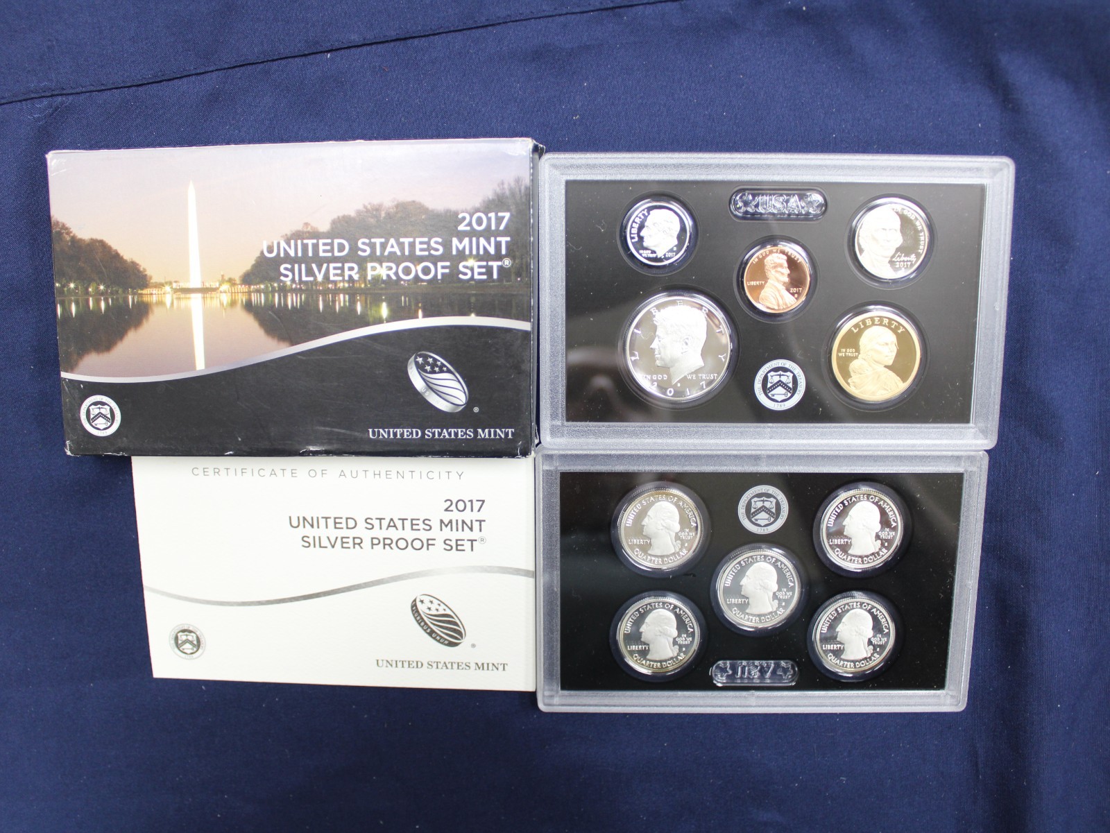 2017 S U.S. Mint 10 Coin Silver Proof Set - Complete with Box & COA