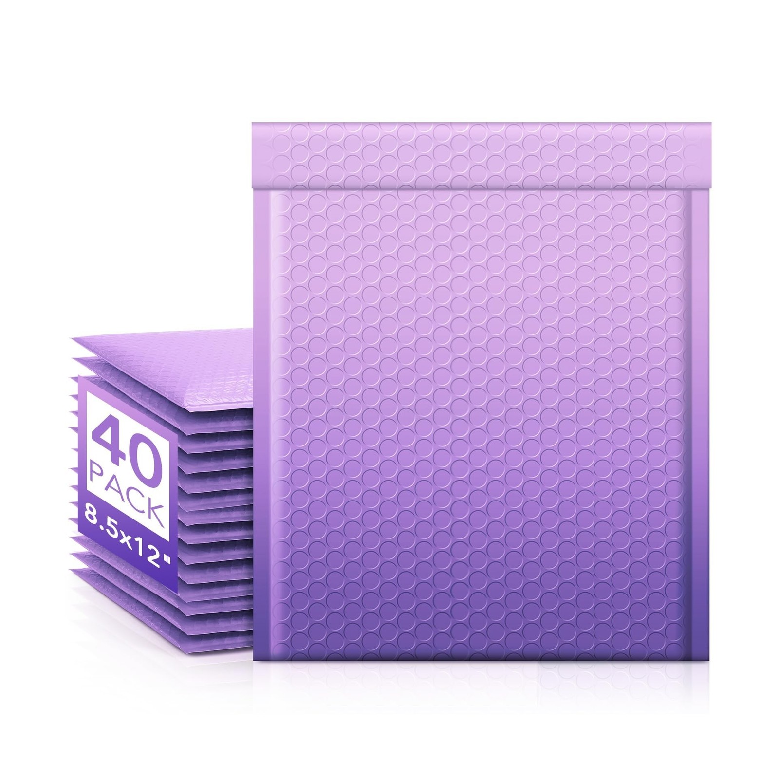 Fuxury 40 Pack Thick Bubble Mailers 8.5x12” Gradient Purple Bubble Envelop