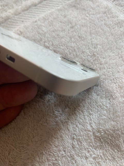 Apple iPhone 13 rear housing back glass chasis white C )