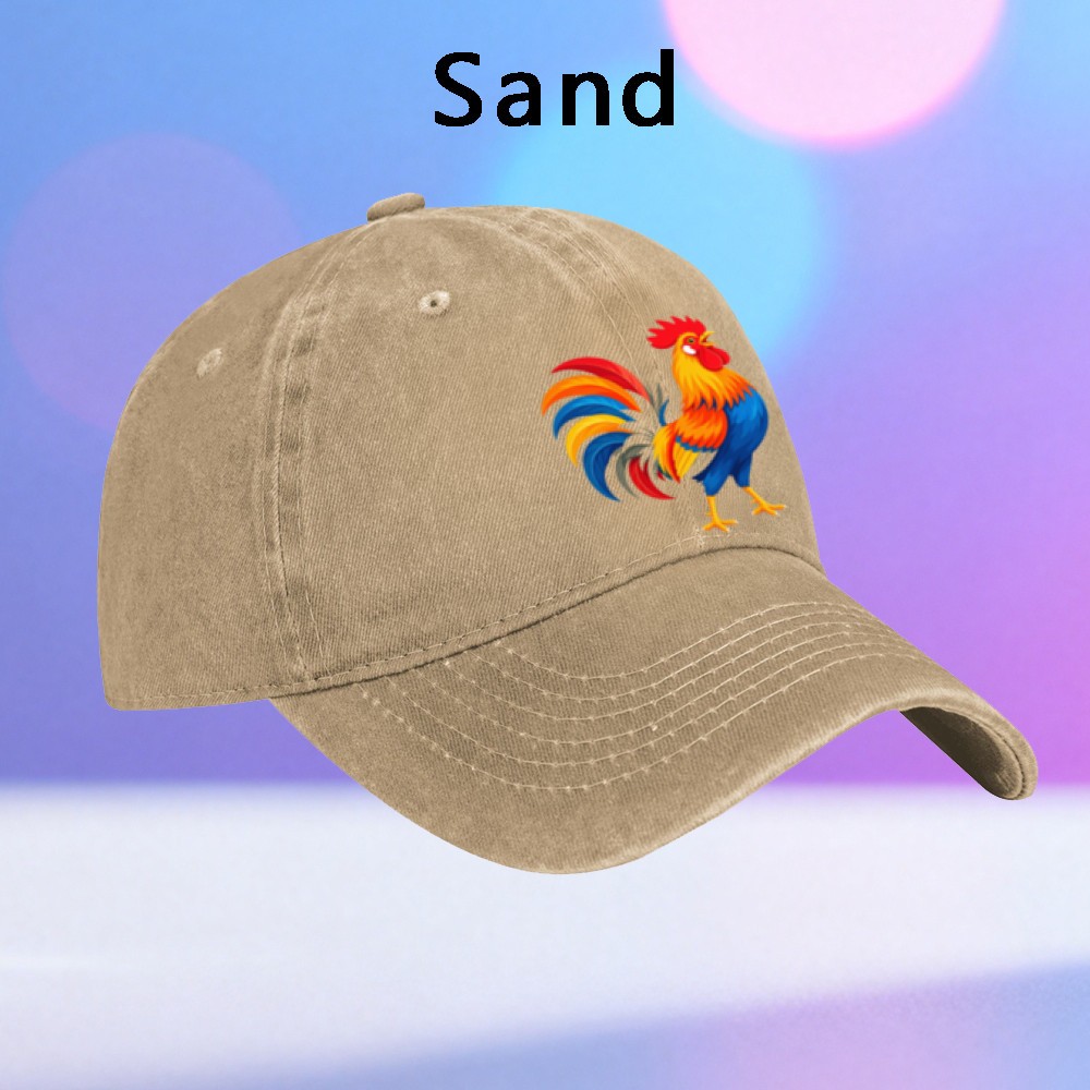 Rooster Side Profile Baseball Cap Multicolor Dad Hat Adjustable Cap