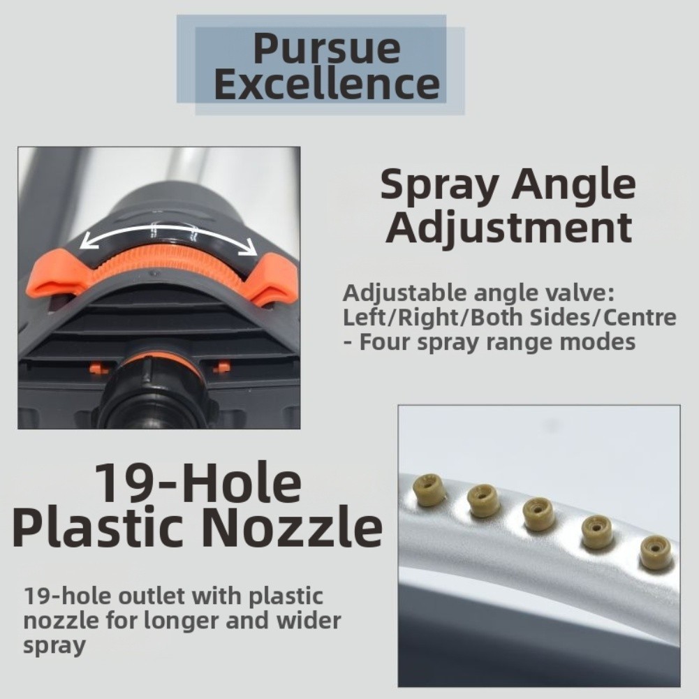 Automatic Swing Sprinkler Gray 19 Hole for Quick For easy Installation
