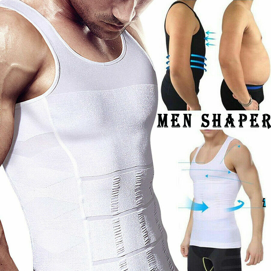 Men Tummy Control Compression Vest Belly Slimmer Tank Top  Underwear UnderShirts