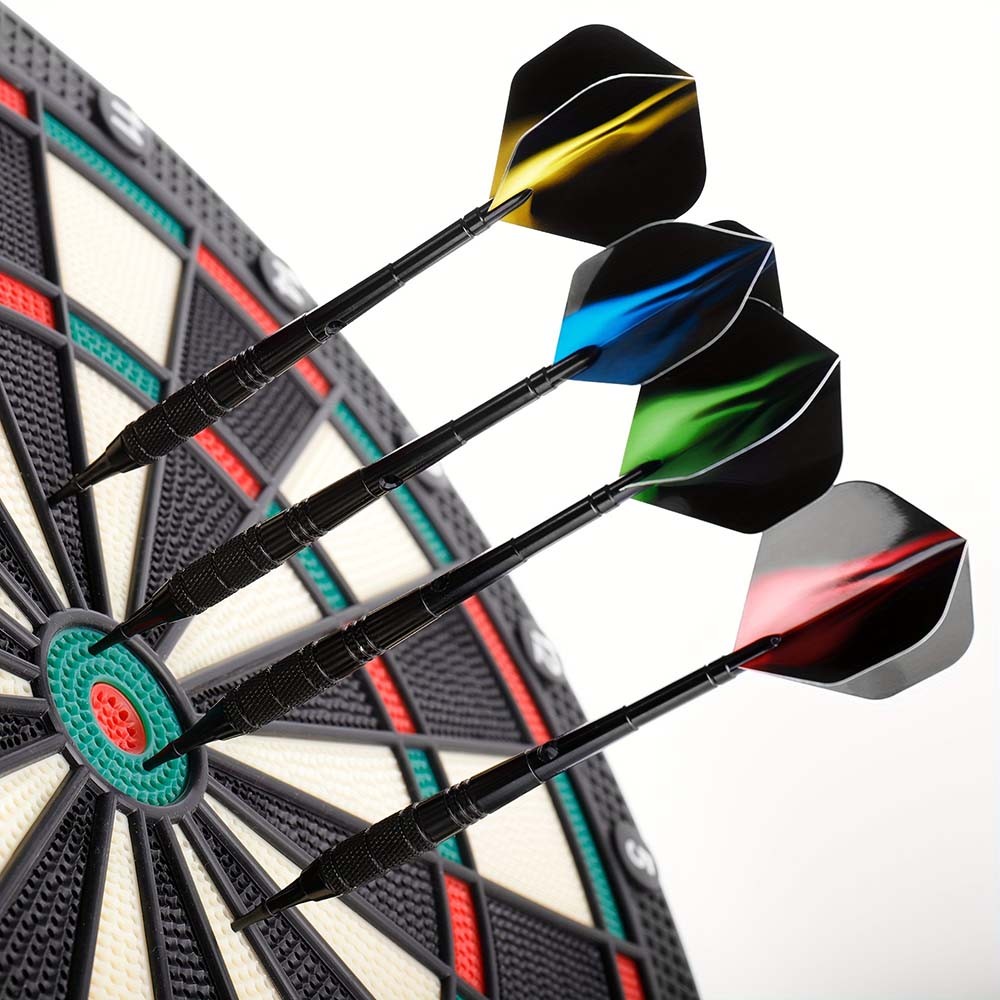 Lightweight Reusable Modern Sleek 12-Piece Replaceable Plastic Soft-Tip Dart Set