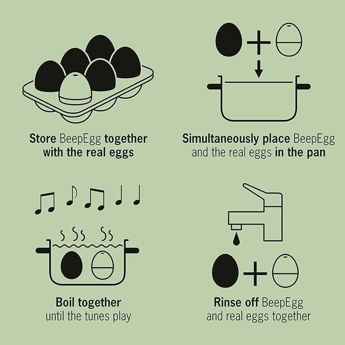 Eagle BeepEgg – Egg Timer for Boiling Eggs – Musical Egg Cooker for Soft,