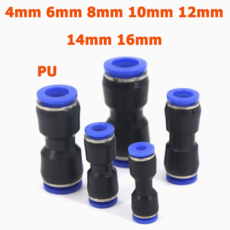 4mm-16mm Pneumatic Straight Union Connectors Push In Air Fitting  Air Water Tube
