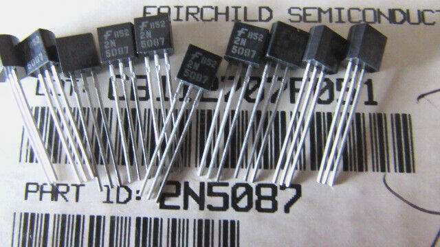 2N5087 Genuine Fairchild PNP GP Amp 50V 100mA TO-92 Factory Original NOS USA, 12