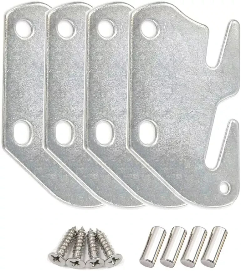 Wood Bed Plates Wood Bed Rail Hook Plates for Bed Frame Bracket Headboard Footbo