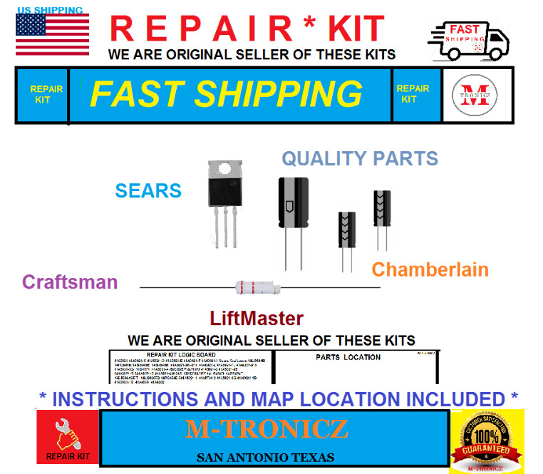 REPAIR KIT FOR LiftMaster Chamberlain  Logic Board  41A5635A