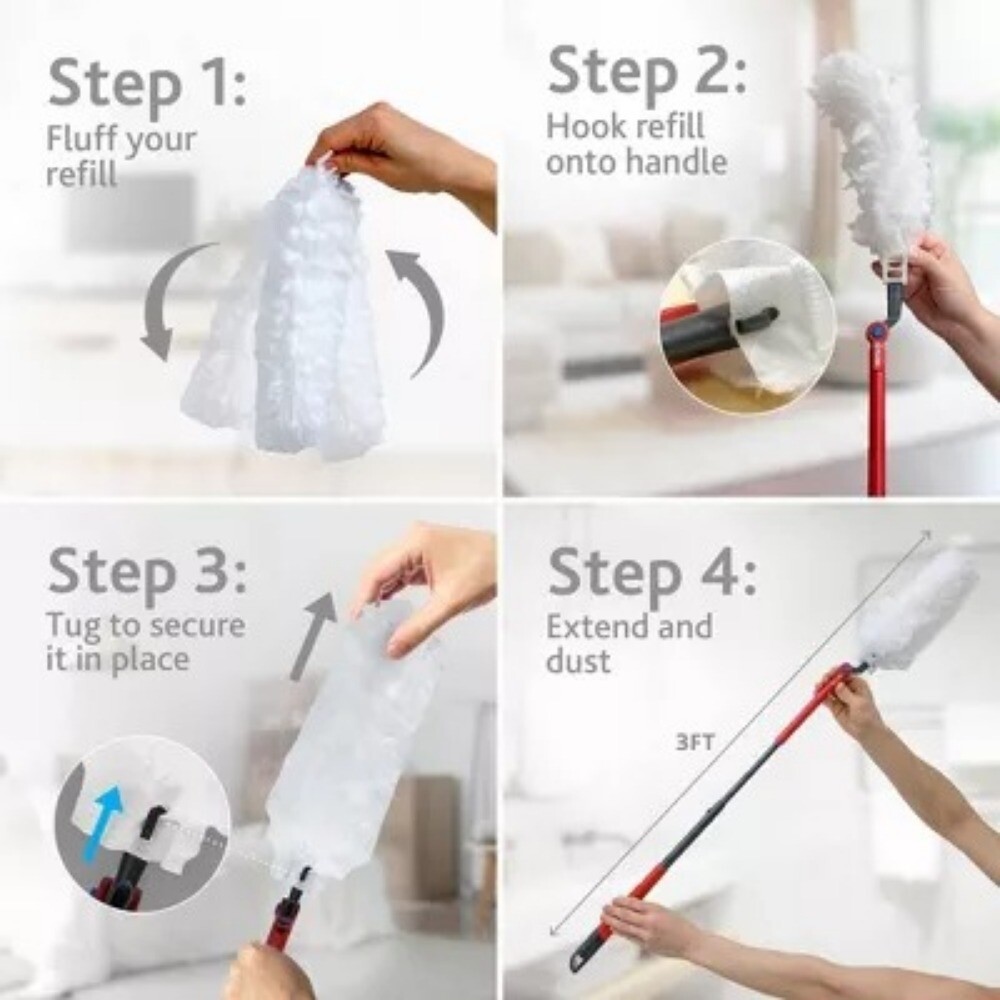 Flex & Catch Heavy Duty Duster Kit with Refills - 4ct