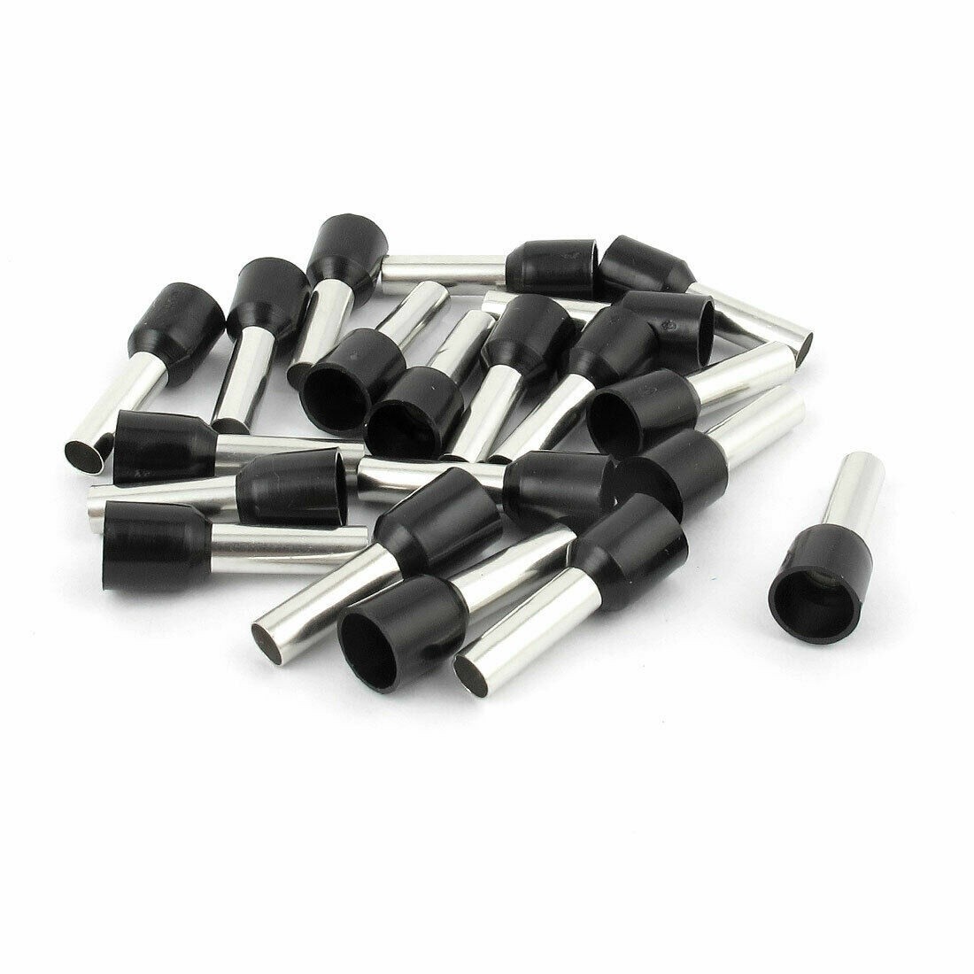 20 Pcs Wire Crimp Cord End Terminal Insulated Ferrule Black E6012 10AWG 6mm²✦KD