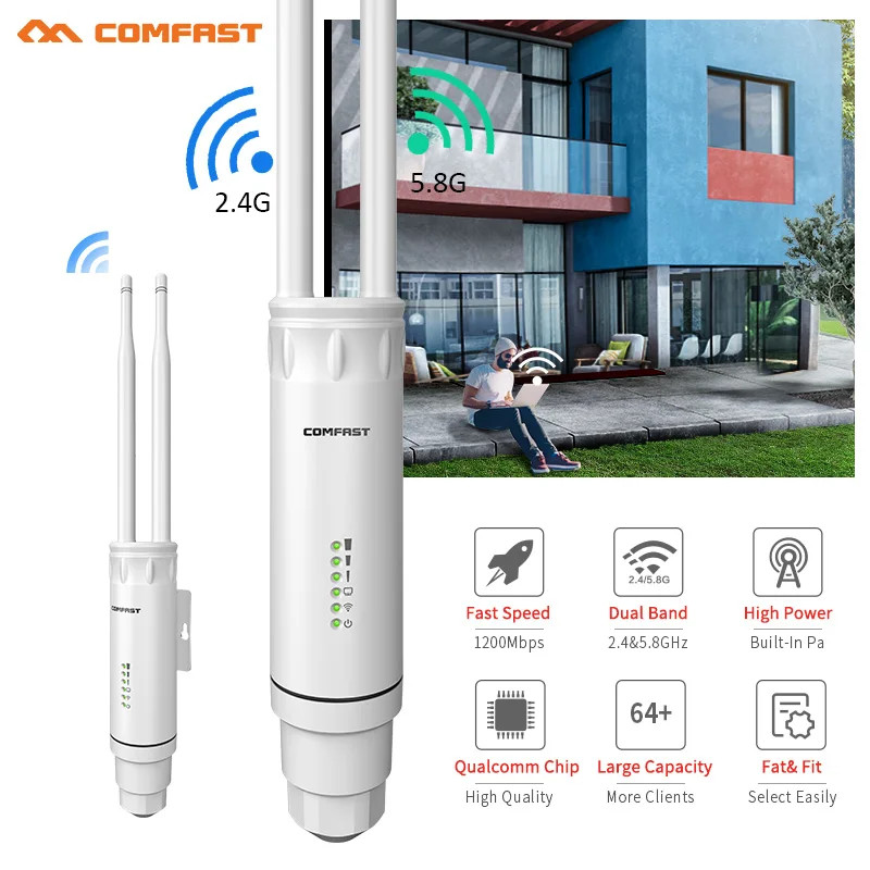 COMFAST AC1200/AC1300 Outdoor AP Router 2.4G/5G Dual Dand Long Range signal Exte