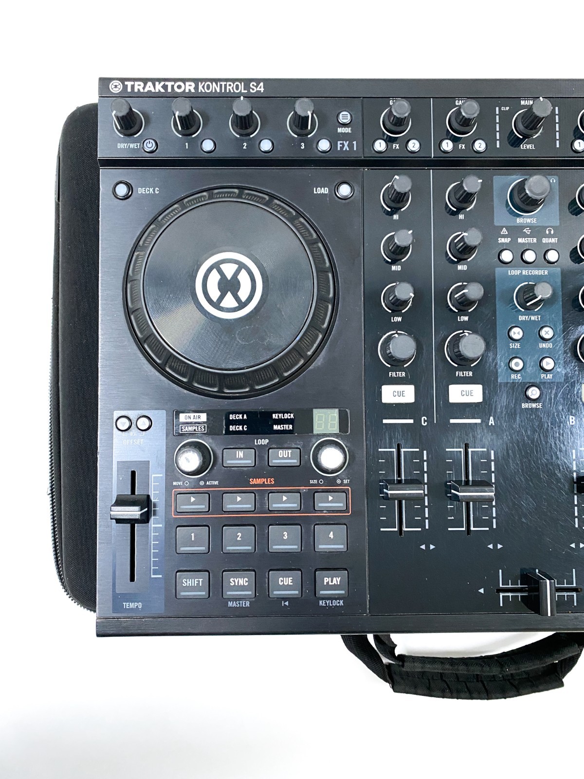 Native Instruments Traktor Kontrol TS4 MK1 DJ Controller w/AC Adapter & PC Cable