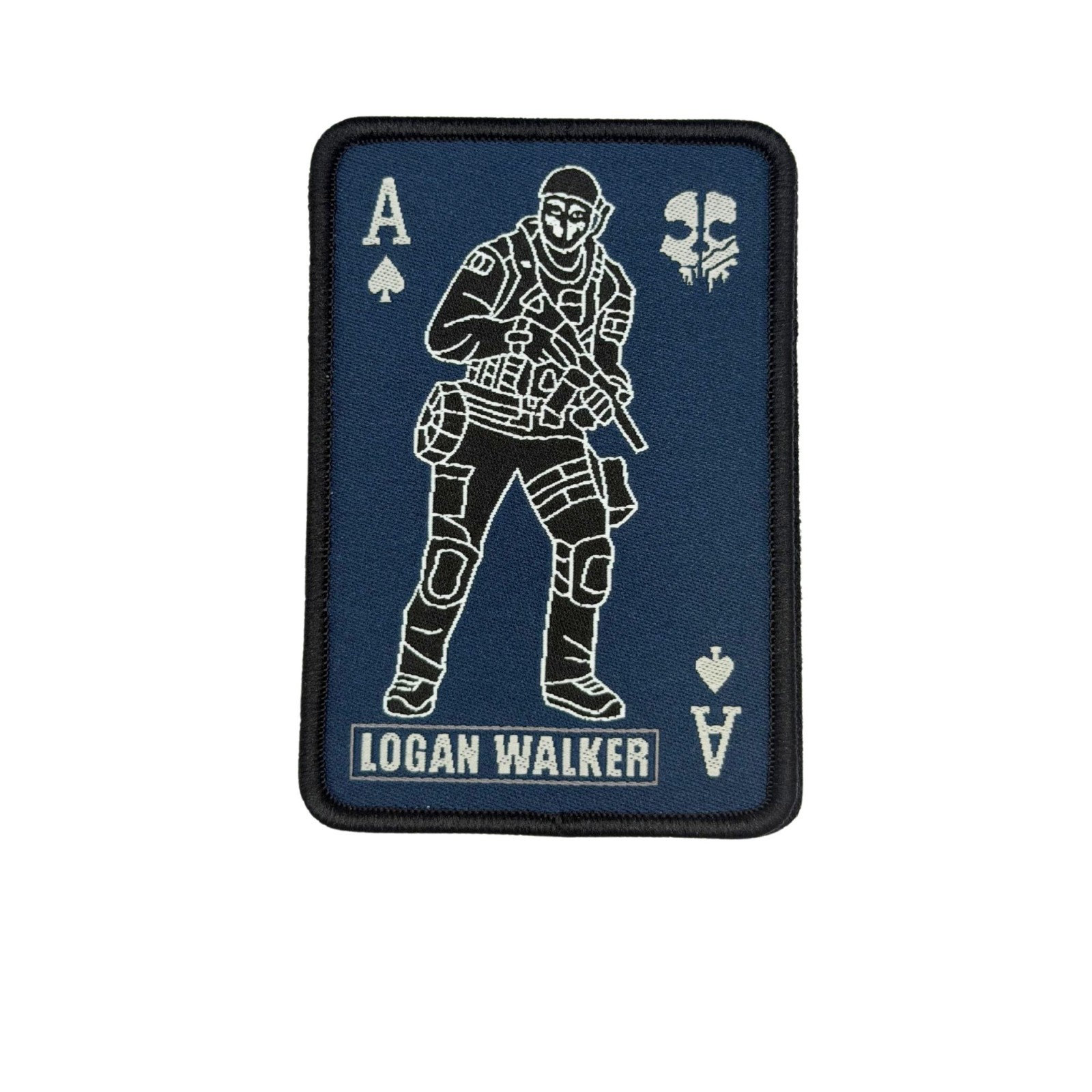Logan Walker Ghosts Tactical Patch 3.5x2.5 Hook Fastener and Loop Patch