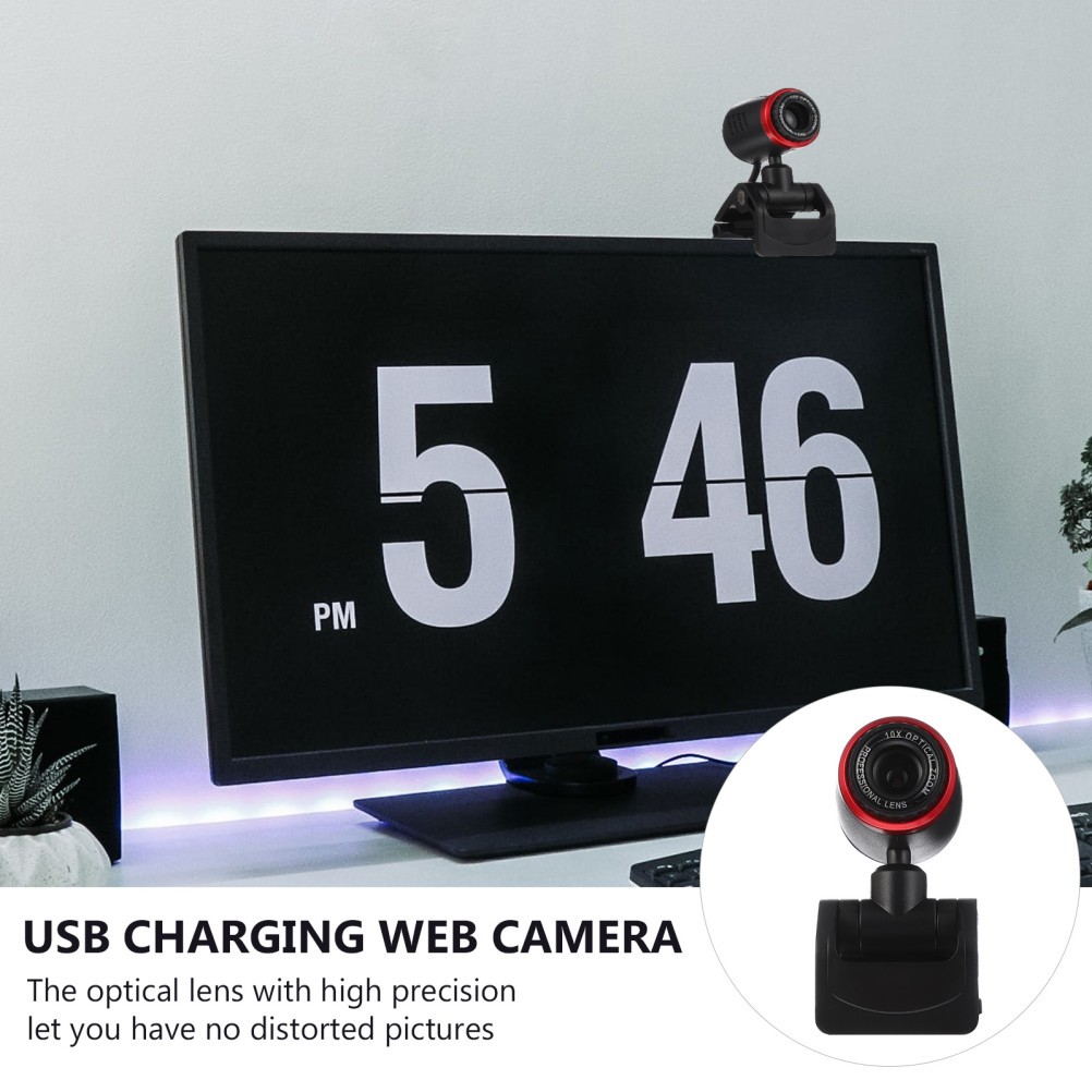 ABS Material Computer Camera USB Powered Webcam for Video Conference Live Use
